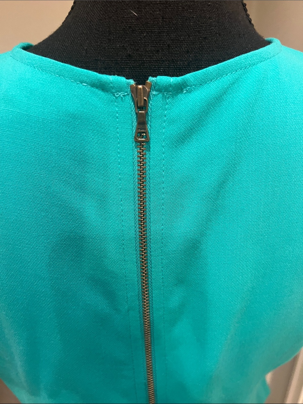 LOFT Turquoise Sleeveless Peplum Midi Dress - Picture 6 of 8